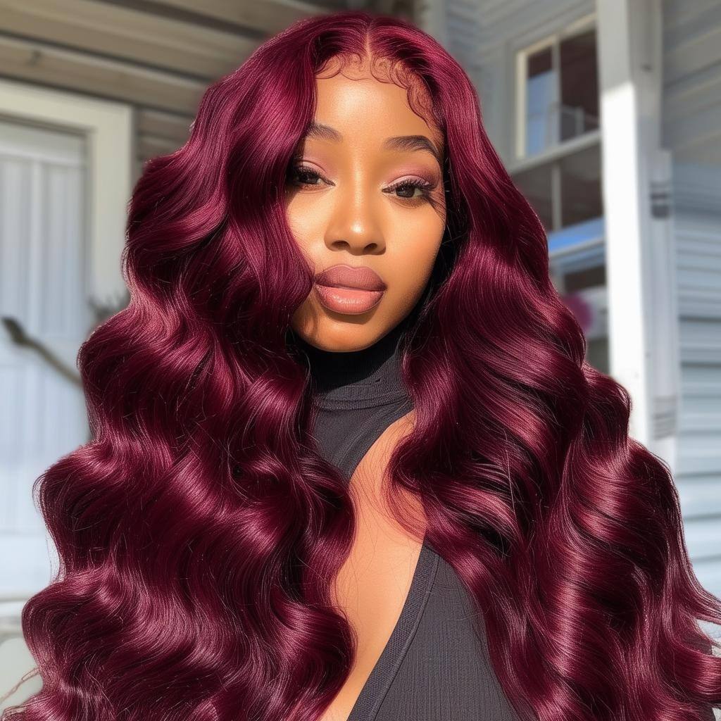 burgundy hair bundles